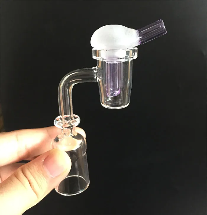 DHL Quartz Nail with Carb Cap 2IN1 Quartz Banger Nail 10mm/14mm/18mm female male bowl joint real 100% quartz