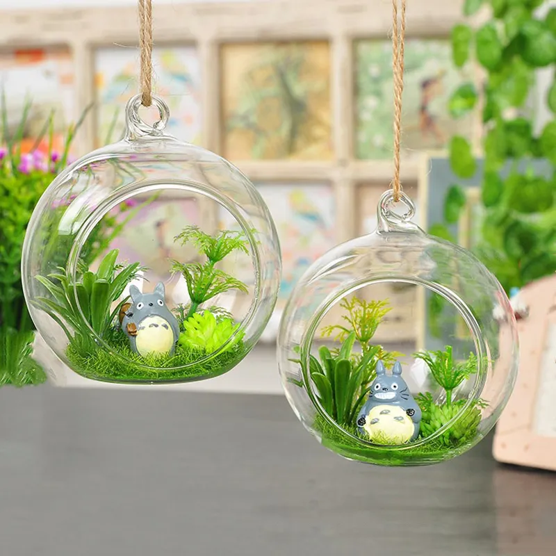 8 cm Creative Hanging Glass Vase Succulent Air Plant Display,Multi - meat hanging bottle wedding decoration supplies