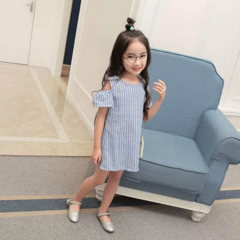 Été bébé fille robe rayé enfants robes pour filles fête princesse enfants robes fête d'anniversaire robe vêtements