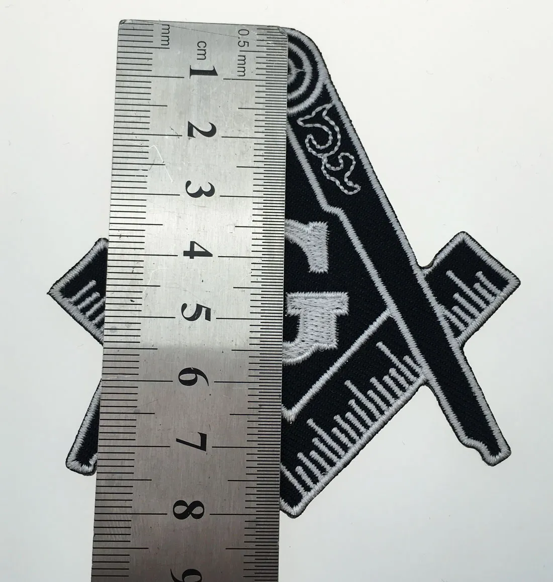 Vrijmetselaars-kompas patch geborduurd opstrijkbare kleding Mason Lodge embleem Mason G badge naai op elk kledingstuk 267F