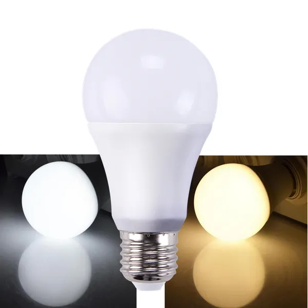  Bombilla LED regulable alto brillo 900Lm 9W 2835 Bombillas LED Plástico blanco Luz de aluminio Ángulo 220 Blanco frío Blanco cálido AC110-220V CRI 80Ra