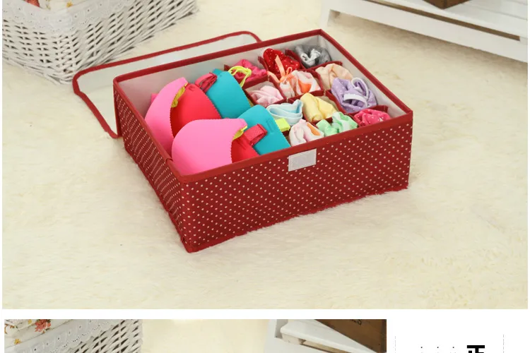 Faltbare Divider BH Aufbewahrungsbox verdicken Oxford Folding Aufbewahrungstasche Krawatte Socken Unterwäsche Kleidung Organizer Fällen