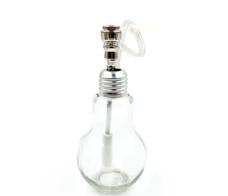 Lampadina mini filtro tubo dell'acqua vaso di vetro tubo portasigarette in metallo