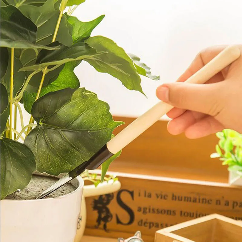 Mini Kit d'outils de jardin, petite pelle, râteau, manche en bois, tête en métal, outil de jardinage pour enfants, ZA25964143759