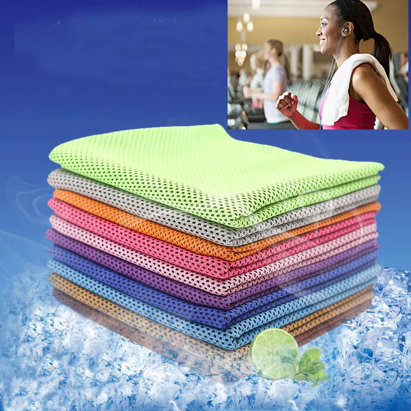 Magic Cold Towel Exercise Fitness Sweat Summer Ice Towel Outdoor Sports Ice Cool Towel Hypothermia Cooling Opp Bag Pack 90*30cm WX-T07