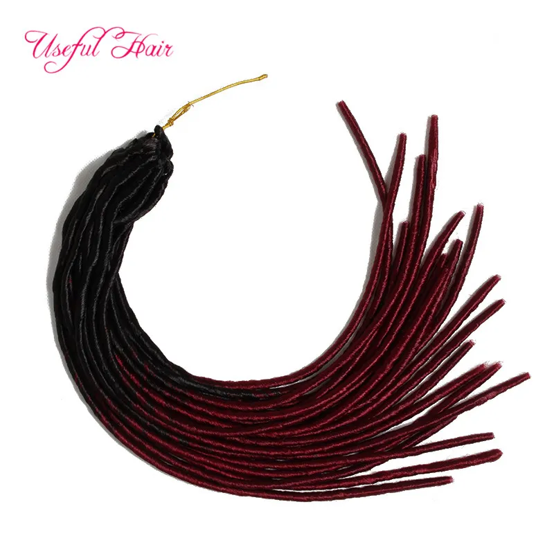 20 pouces synthétique Faux locs tressage cheveux crochet tresse torsion 100g ombre deux tons doux dreadlocks kanekalon extensions de cheveux pour les femmes