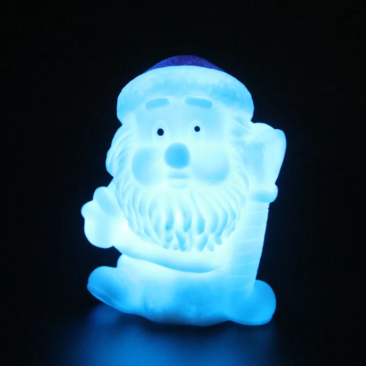 Juldekorationslampa LED Färgglada Snowman Svampar Santa Claus, Färgrik byte av nattljus Gåva 20st