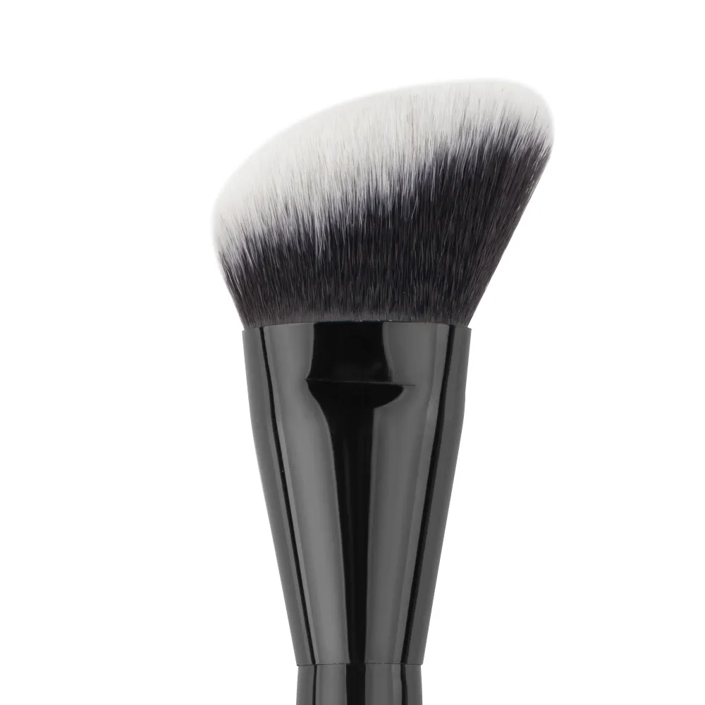 HOT Pro maquillage rond coudé haut brosse fond de teint poudre joue Contour Blush fard à joues mélange brosse cosmétique beauté outil