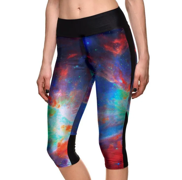 Bon A ++ Nouvelle Étoile Impression Numérique Galaxy Violet Sexy Pantalon Sexy Yoga Sport Leggings LW046 Leggings Femme