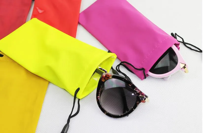 waterproof leather plastic sunglasses pouch soft eyeglasses bag glasses case many colors mixed 179cm3437322