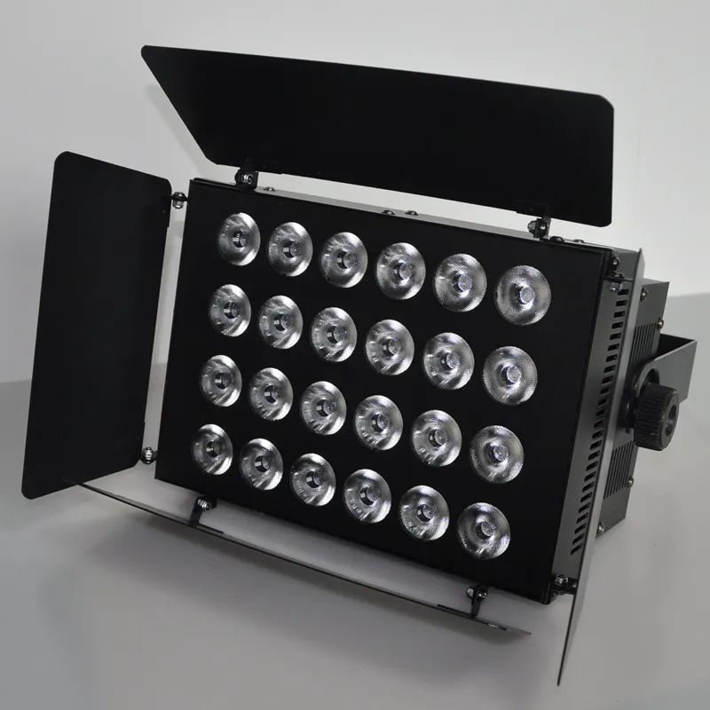 24x10W Quad 4in1 Indoor DMX RGBW LED Wall Washer Light with Barn Doors