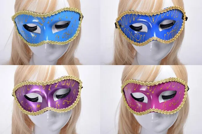 Gratis EMS 100 piezas Mezclados Máscaras de Halloween Máscaras de fiesta Máscara de disfraces Máscara veneciana Mujeres Lady Sexy KTV Disco Máscaras de novia f