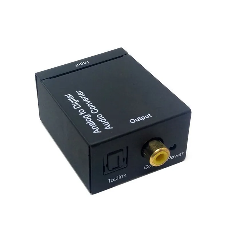 Optical 35mm Coaxial Toslink Digital to Analog Audio Adapter Converter RCA LR with Fiber optic cable Power Adapter4914486