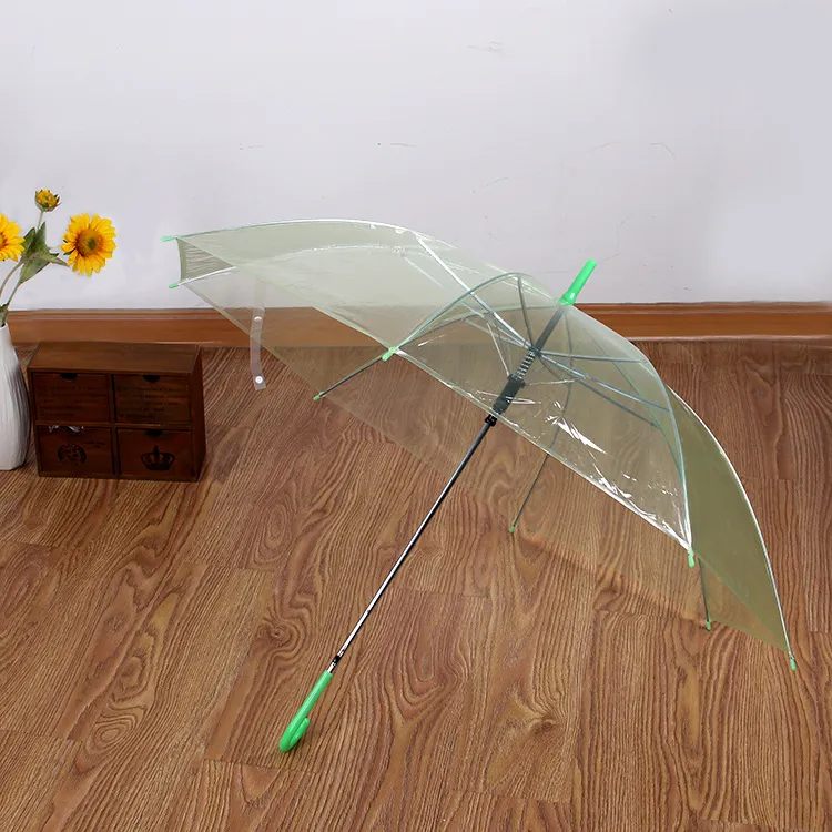 Transparente transparente PVC Umbrella Dance Dance Mango largo paraguas Beach Boda Colorida para hombres Mujeres Mujeres WA3234