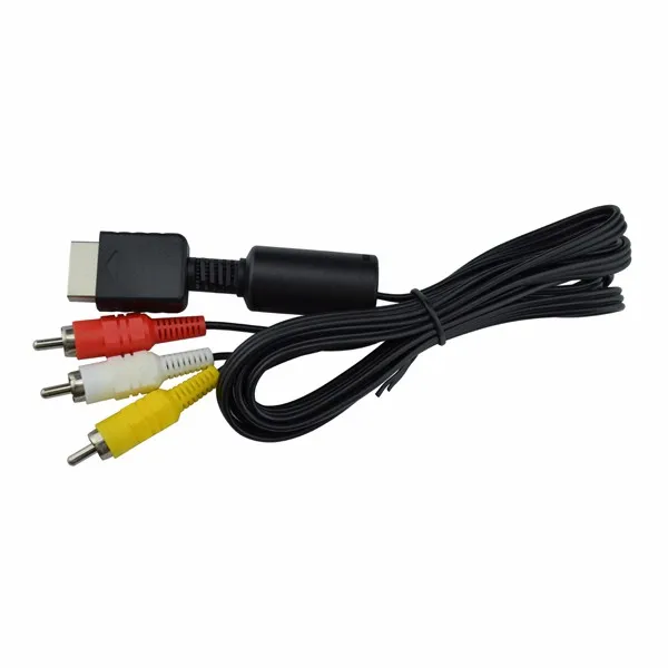 500 stks Veel Audio Video AV-kabel naar RCA voor PlayStation voor PS3 voor Sony Full Needle