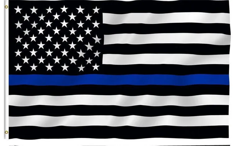 4種類ブルーラインアメリカ国旗3×5フィートの薄い赤い線米国ブラックホワイトとブルーアメリカの旗