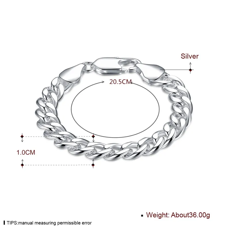 Yhamni marca fina jóias 100% 925 pulseira de prata esterlina pulseira para homens clássico charme pulseira s925 pulseira masculina H151