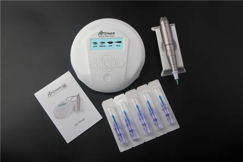 2017 NOUVEAU ARTMEX V6 Derma Pen Auto Microneedle System Longueurs d'aiguille réglables 0.25mm-3.0mm Électrique Dermapen Stamp Machine de Maquillage Permanent