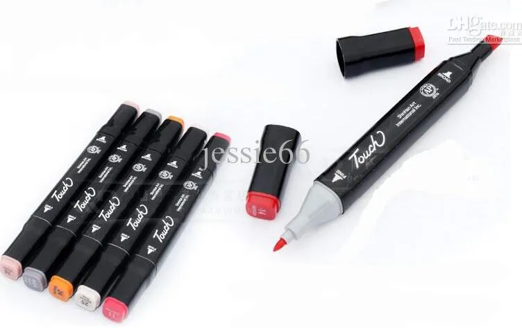 TOUCH3 Art Marker penna Double Headed Mark Set i Mark Pen Alcohol Oil Animazione Design Paint Sketch design pittura Marcatori regalo