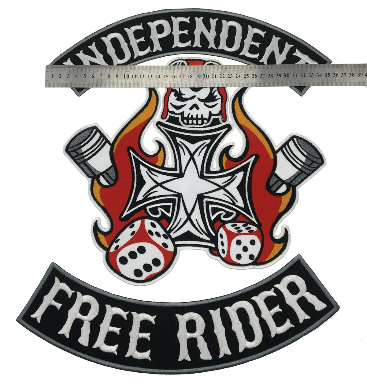 INDEPENDENT RIDER MC Fer Sur Patch Brodé Moto Biker Grand Patch Taille Dos Complet pour Veste Gilet Badg305D