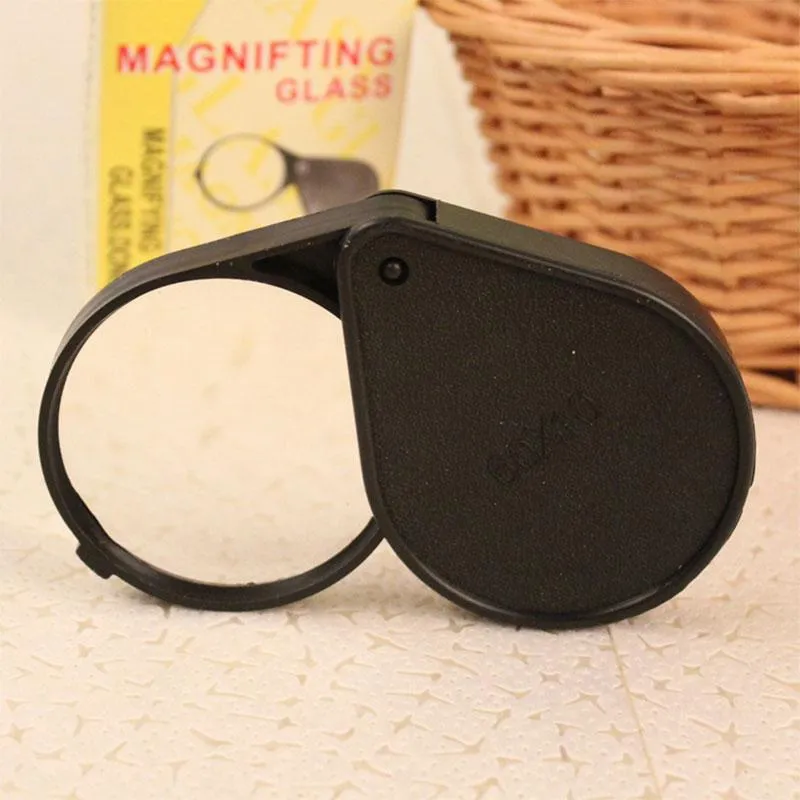 Portable Mini Magnifier Best Promotion for Pocket Magnifying Glass 60mm Lens 10x Magnification Travel Reading Jewellery Watch Repair Tool gl