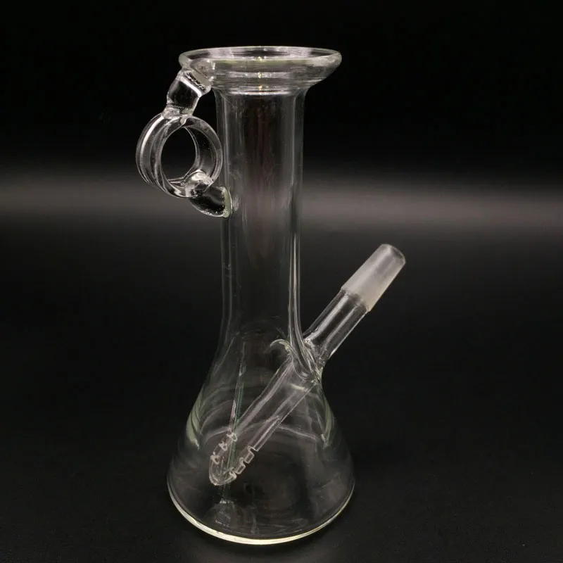 4,0 pouces mini bécher en verre Bongs 10mm Joint mâle mini Dab Rigs avec des conduites d'eau en verre à ongles en quartz de 2mm d'épaisseur