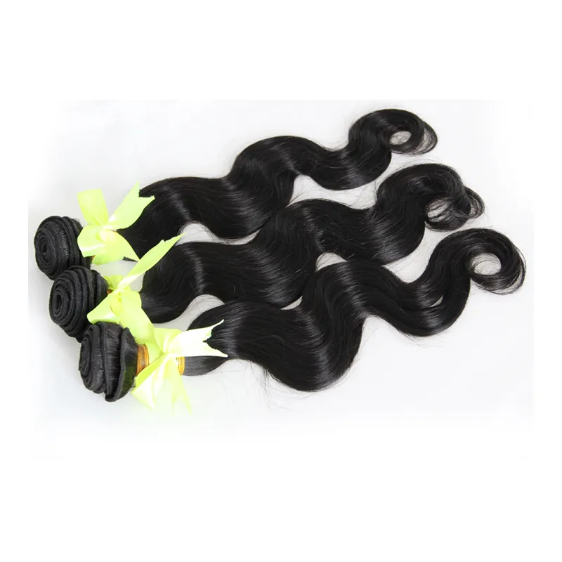 300g de cheveux humains brésiliens tissent Natural Black faisceaux de vague de corps extensions de cheveux humains double tirage, pas de perte, sans enchevêtrement