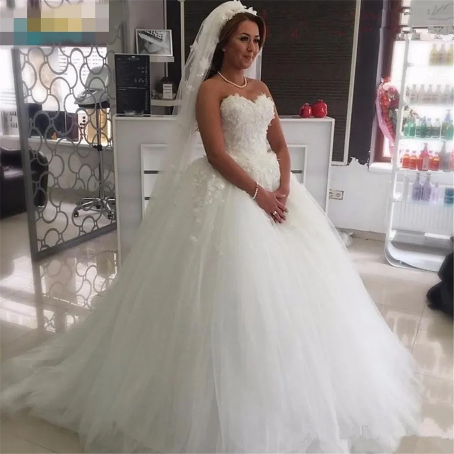 Vestido de Noiva Ball Gown Wedding Dresses Sweetheart Backless Weddings Dress Sleeveless Floor Length 2019 New Princess Bridal Gown