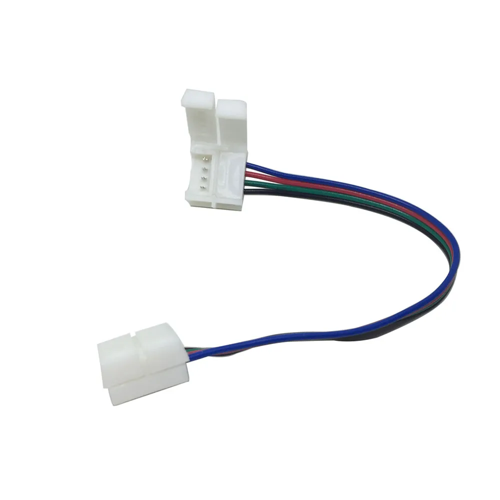 / Pack 4-PIN Anslutande hörn 4PIN10mm RGB-kontakt PCB-adapter för 10 mm SMD 5050 3528 RGB LED-bandljus