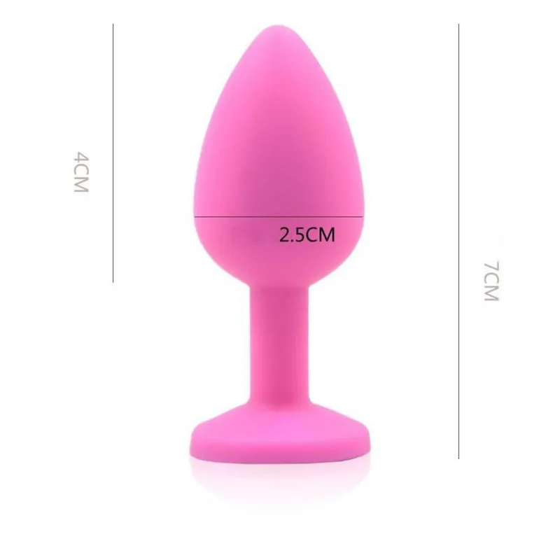 Silicone Anal Sex Toys for Women and Men Erotic Butt Plugs with Colorful Crystal Jewelry Adult Beads Anus Product Anal Plug0