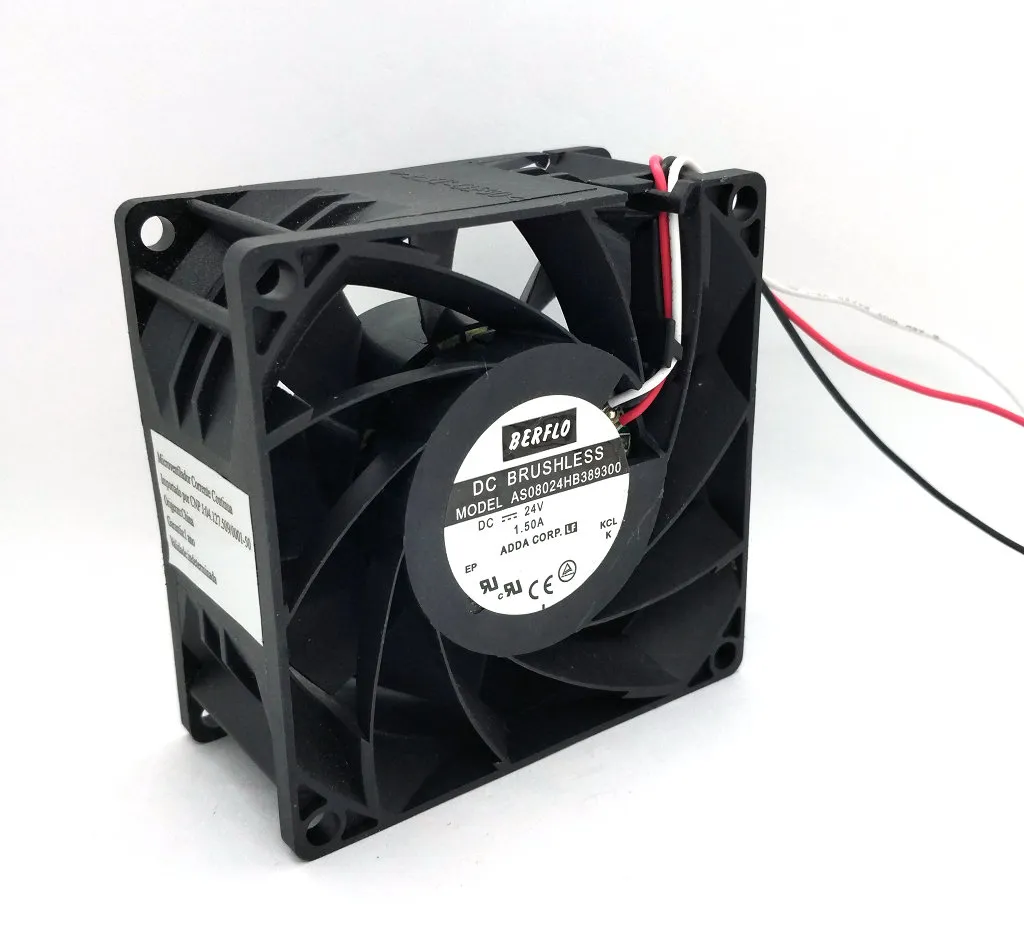 Ny Original Adda 8cm 80*80*38mm AS08024HB389300 24V 1.5A Ultra Violent Super-Fast Server Fans