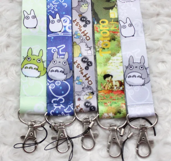 Sangles de téléphone portable Charms dessin animé Totoro lanière mobile clés de mode sangles exquise corde de cou porte-badge en gros prix d'usine