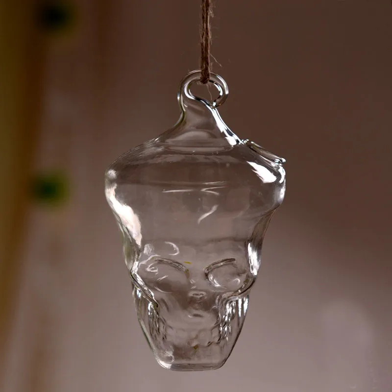شنقا الجمجمة إناء الإبداعي الزجاج زهرة المزهريات زخرفة المنزل المزهريات الزجاجية الأزياء حزب ديكور بار مطعم هدية