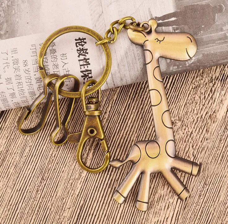 Exquisite Mini Brons Roestvrijstalen Sleutelhanger Personalized Creative Retro Sleutelhanger Pendant Kr031 Sleutelhangers 20 stuks veel