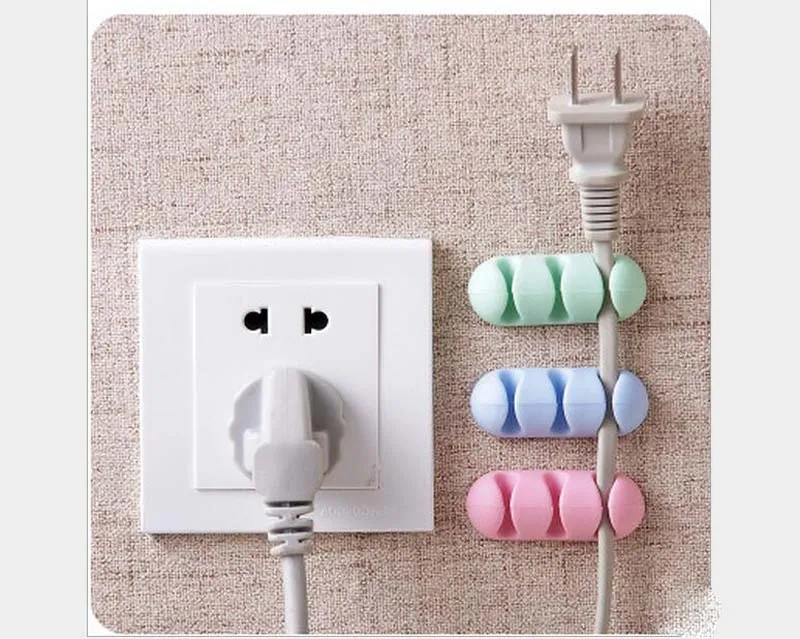 Cable Winder Earphone Cable Organizer Wire Storage Silicon Charger Cable Wrap Cord Holder Clips For MP3 MP4 Mouse Earphone