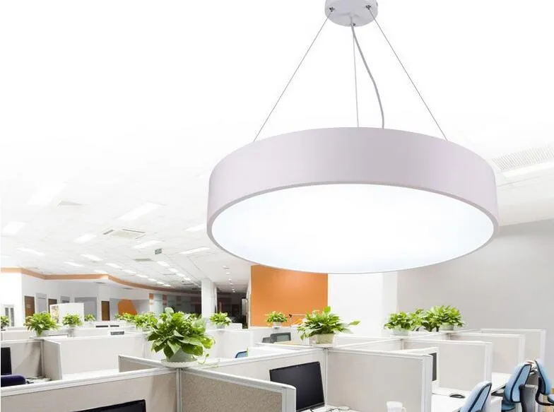 Modern Minimalizm LED Kolye Lambası Yuvarlak Avizeler Siyah Aydınlatma Armatürleri Ofis Çalışma Odası Oturma Odası Yatak Odası AC85-265V254Y