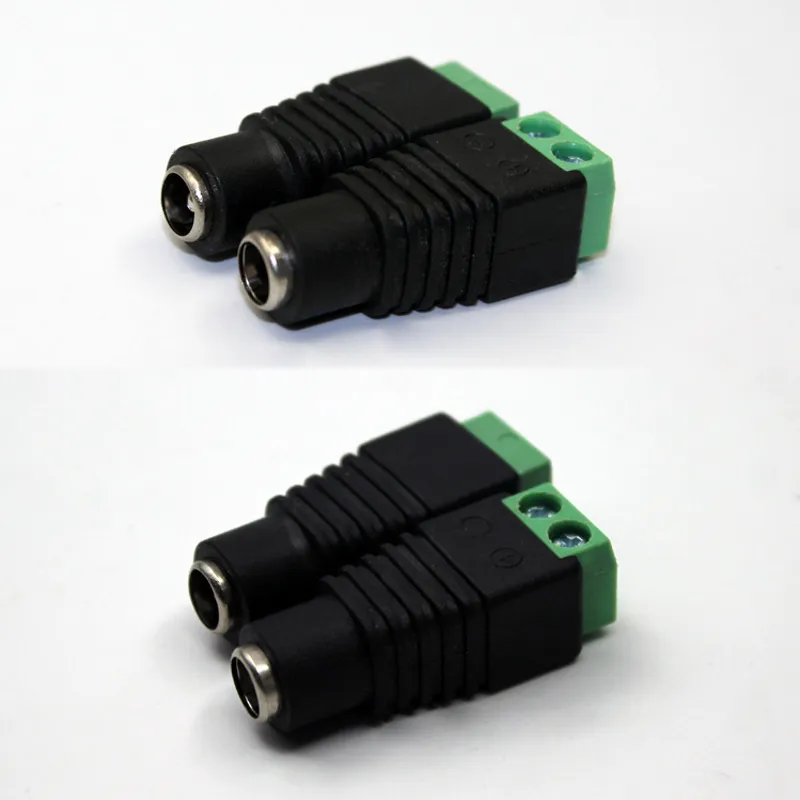 2.1 x 5.5mm DC POWER KVINNLIGT PLANG JACK ADAPTER CONNECTOR Plug för CCTV LED Strip Light Hot New