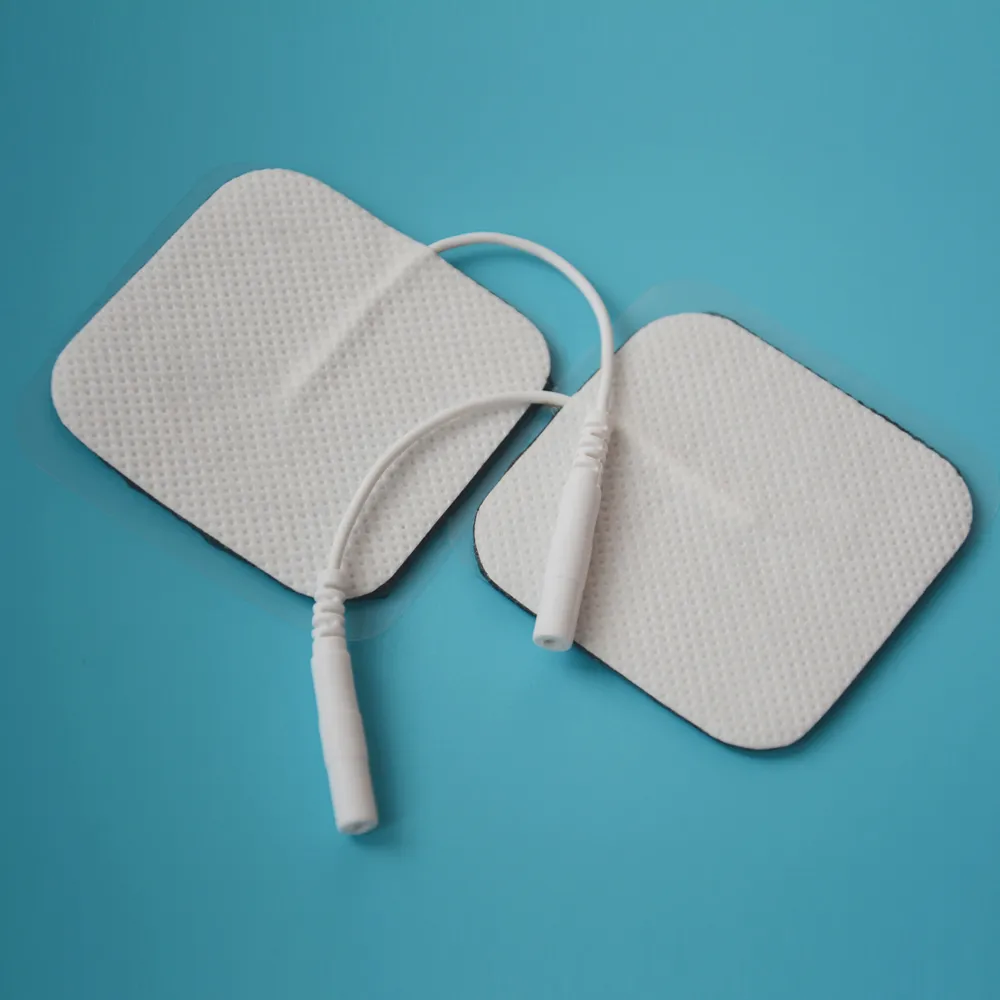 Electrode Pads With Conductive Gel For TENS Unit Size 5*5cm With Plug Hole 2.0mm