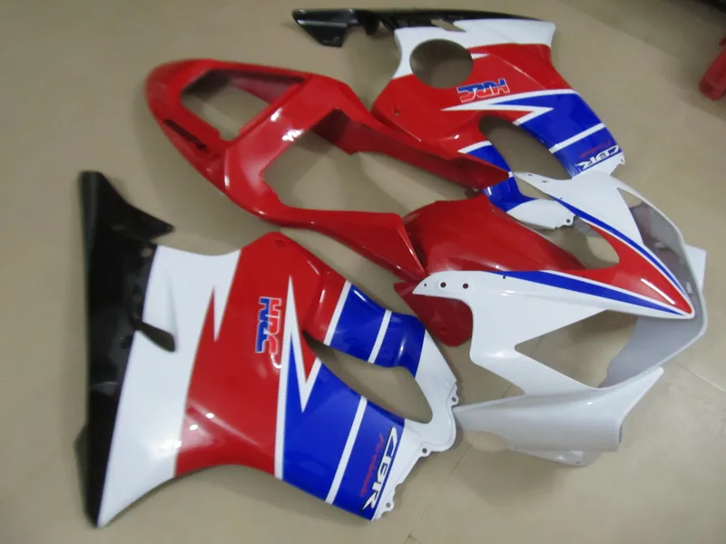 Moldeado por inyección kit carenado de plástico para Honda CBR600 F4i 01 02 03 rojas carenados azul blanco conjunto CBR600F4i 2001-2003 OT09