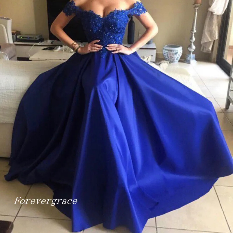 Sexy Lace A Line Prom Dress High Quality Off Shoulder Floor Length Backless Formal Evening Party Gown Custom Made Plus Size