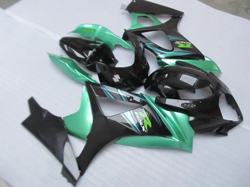 鈴木GSXR1000 07 08 Green Black Fairings Set GSXR1000 2007 2008 OT17のためのABSプラスチックフェアリングキット