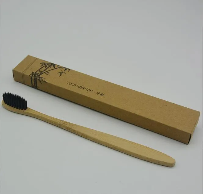 Nouvelle mode couronne de brosse à dents en bambou environnement brosse à dents en bambou brosse à dents en nylon doux Capitellum brosses à dents en bambou pour hôtel
