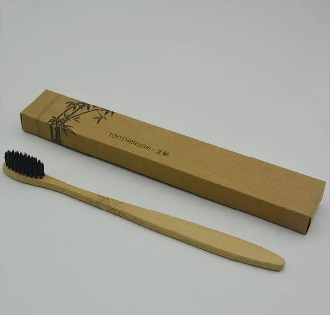 Brosse à dents en bambou de haute qualité Protection de l'environnement naturel dents santé poignée en bambou doux voyage brosses à dents hôtel utilisation