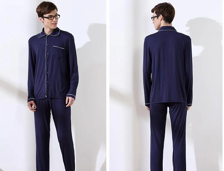 Завод прямых продаж осень новые пары кардиган с длинными рукавами вязание мужчины модальные хлопчатобумажные пижамы-803