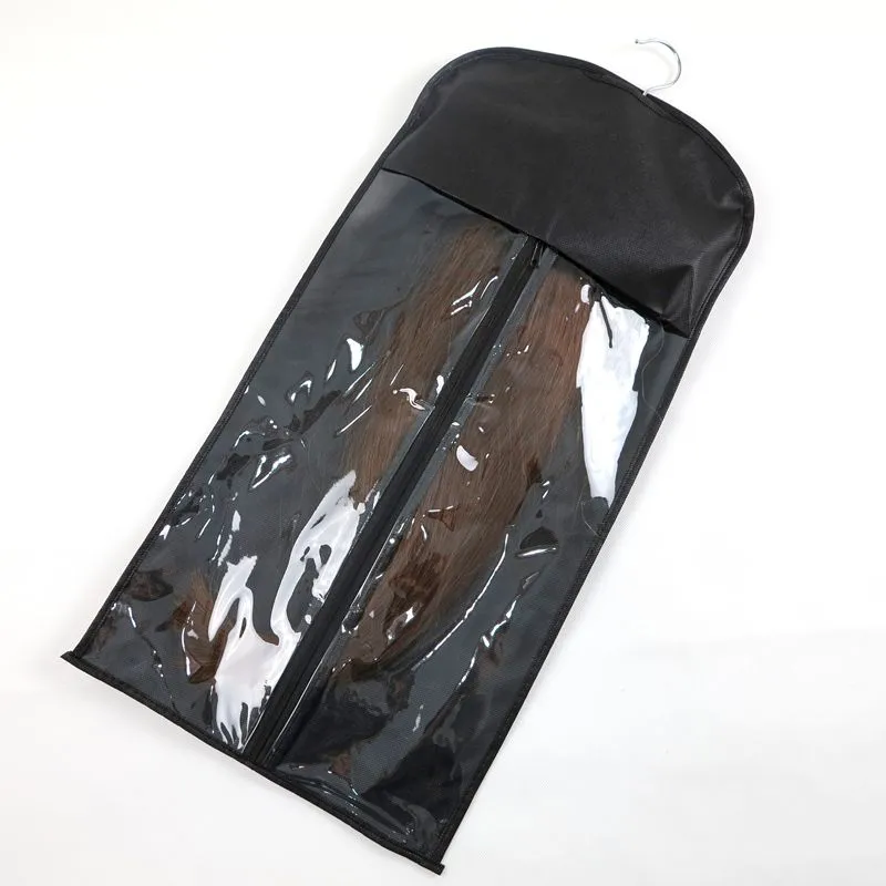 헤어 익스텐션 클립 헤어에 대 한 옷걸이가있는 방진 패키지 가방 방진 패키지 가방 인간의 머리 위사