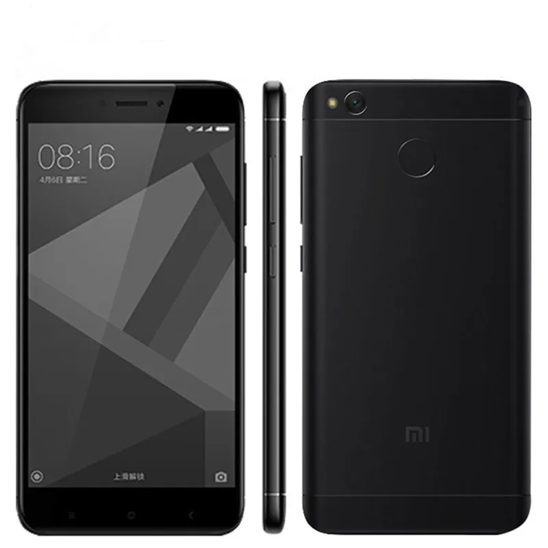 Téléphone portable d'origine Xiaomi Redmi 4X 4G LTE Snapdragon 435 Octa Core 4 Go de RAM 64 Go de ROM Android 5.0 "13.0MP ID d'empreintes digitales Smart Cell Phone