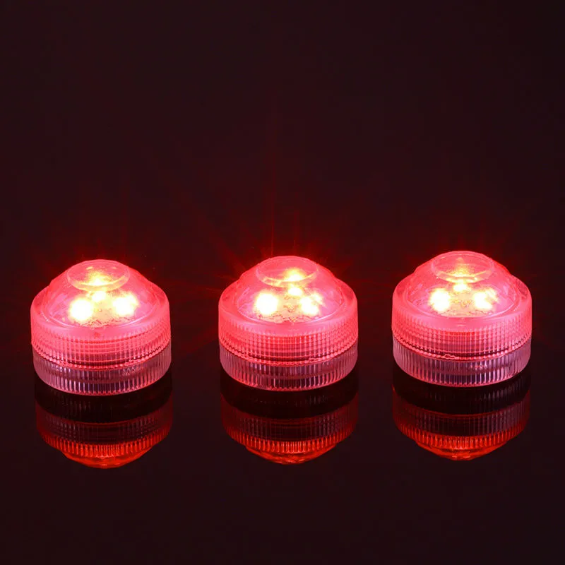 LED Submersible Waterproof Tea Lights Candle Underwater Lamp fjärrkontroll Färgglad bröllopsfest inomhusbelysning för fiskbehållare P1786588