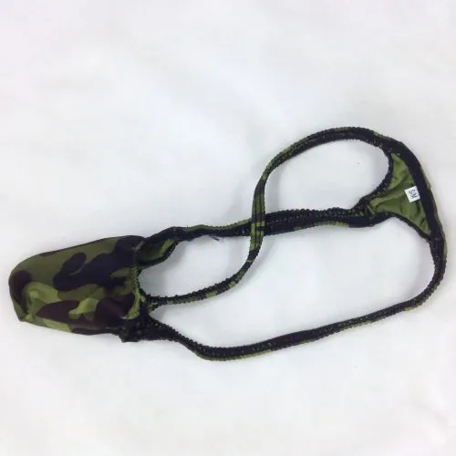 Mens Thong Bulge Pouch T-back Grape Smugglers G4034 Dark Green Camo stampa costume da bagno tessuto nuovo stile Fashion