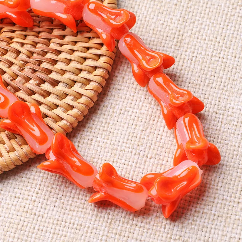 50 unidades de cuentas de Murano hechas a mano, 10x20mm, cuentas de cristal espaciadoras sueltas para fabricación de joyas, pulsera, collar, cuentas DIY 2634500