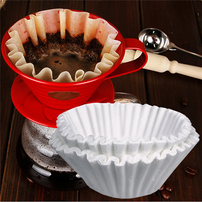 2000pcs/Set White Coffee Filters Single Serving Paper for Coffee Machine White Filter Paper Cake Cup Coffee Filter Paper Bowl